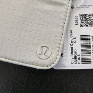 [SOLD] Lululemon City Street Card Nylon Case in Bone Color, NWT, 3.4" x 5.1"